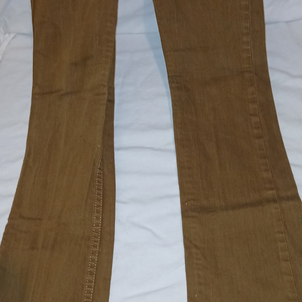 Elegant Tan Women's Flare Jeans